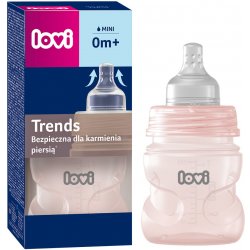 Lovi láhev Trends Pink s dudlíkem 120 ml