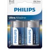 Baterie primární Philips Ultra Alkaline D 2ks LR20E2B/10