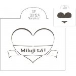 Stencil Srdce Miluji tě (2 ks) – Hledejceny.cz