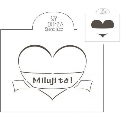 Stencil Srdce Miluji tě (2 ks) – Hledejceny.cz