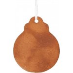 Clayre & Eef Hnědá vánoční závěsná dekorace perníková koule 8*2*10 cm – Hledejceny.cz