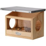 Esschert Design Krmítko pro veverky s pozink. Stříškou SINGLE, 25 x 17,5 x19 cm – Zboží Mobilmania