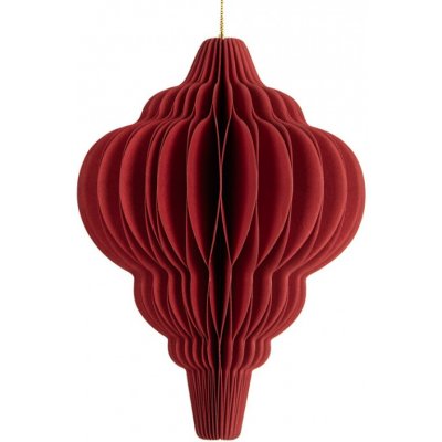 Červená vánoční ozdoba z papíru Harmonic V 10 cm – Zboží Dáma