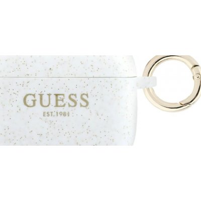 Guess Silikonové třpytivé pouzdro Ring pro AirPods Pro 3 bílé GUAP3SGGEH – Zbozi.Blesk.cz