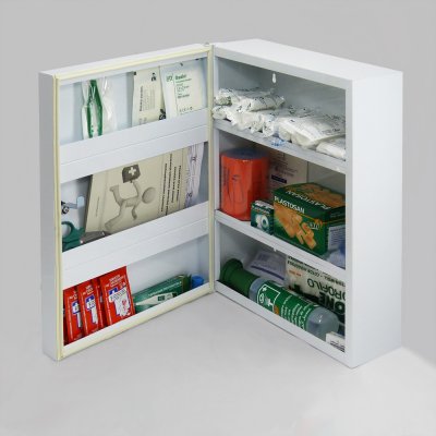 VMBal Kovová lékárnička střední LKS s náplní stavba – Zbozi.Blesk.cz