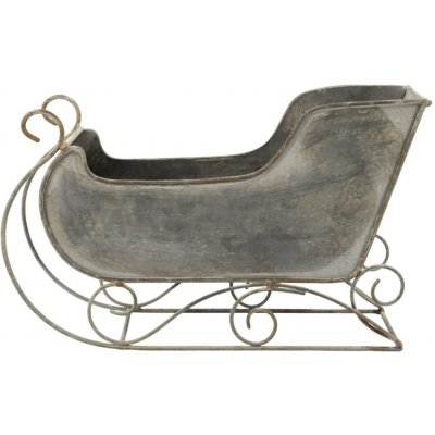 Chic Antique Dekorativní sáňky Antique Zinc, stříbrná barva, kov – Hledejceny.cz