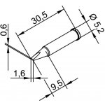 Ersa 102 CD LF 16 pájecí hrot dlátový, rovný Velikost hrotů 1.6 mm Obsah 1 ks – Hledejceny.cz
