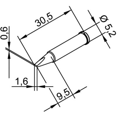 Ersa 102 CD LF 16 pájecí hrot dlátový, rovný Velikost hrotů 1.6 mm Obsah 1 ks – Hledejceny.cz