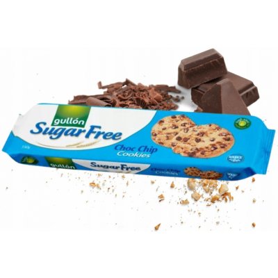Gullón Choc chip sušenky s kousky čokolády bez cukru, se sladidly 150 g – Zboží Dáma