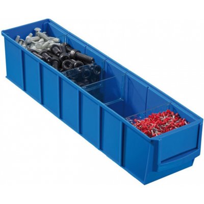 Allit Plastový regálový box ShelfBox 91 x 400 x 81 mm modrý