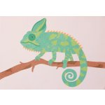 Radost v písku Šablona na pískování chameleon A4 210 x 297 mm – Zboží Dáma