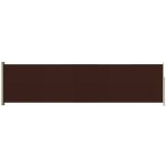 vidaXL Zatahovací boční markýza/zástěna na terasu 160x600 cm hnědá – Sleviste.cz