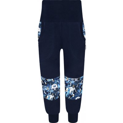 V Mart Slim tepláky s dvojitými koleny Fotbal modrá – Zboží Mobilmania