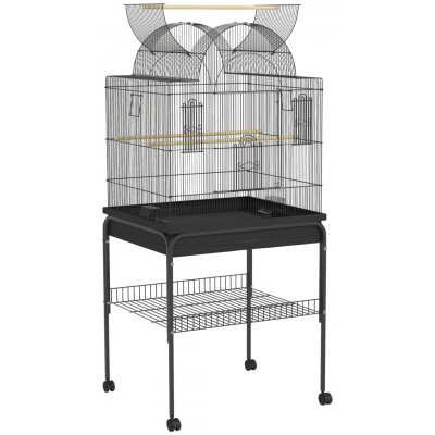 PawHut klec ocel 63 x 53 x 144 cm černá – Zboží Dáma