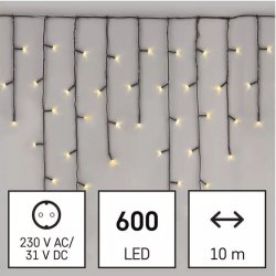 EMOS LED vánoční rampouchy 10 m venkovní i vnitřní teplá bílá programy