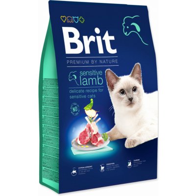 Brit Premium by Nature Cat Sensitive Lamb jehněčí 8 kg – Zboží Mobilmania