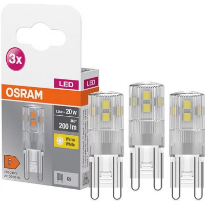 Osram LED žárovka G9 1,9W/827 LEDBASEPIN20 3 ks/blistr – Hledejceny.cz