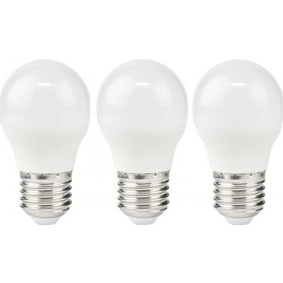 Nedis LBE27G452P3 LED žárovka, E27, G45, 220V, 4.9W, teplá bílá, 470lm, 2700K, matná, 3ks LBE27G452P3 – Hledejceny.cz