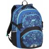Školní batoh Bagmaster Theory 9 C batoh s květinami modrá