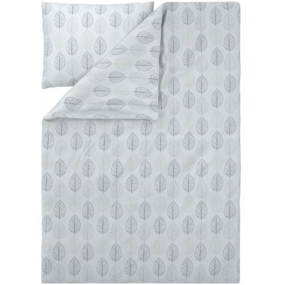 Livarno povlečení z jemného flanelu listy/bílá 140x200 70x90 – Zboží Dáma