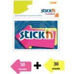 Hopax Samolepící záložky Stick'n Clearnote šipky, 2x30 lístků – Hledejceny.cz