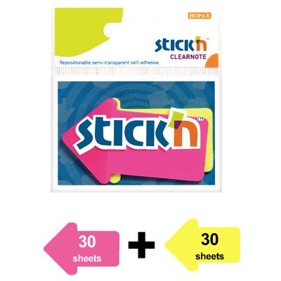 Hopax Samolepící záložky Stick'n Clearnote šipky, 2x30 lístků – Hledejceny.cz