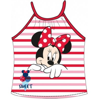 dívčí tričko top na ramínka Minnie Mouse červené – Zboží Dáma