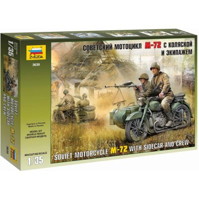 Zvezda 3639 Soviet Motorcykle M 72 with Sidecar and Crew1:35