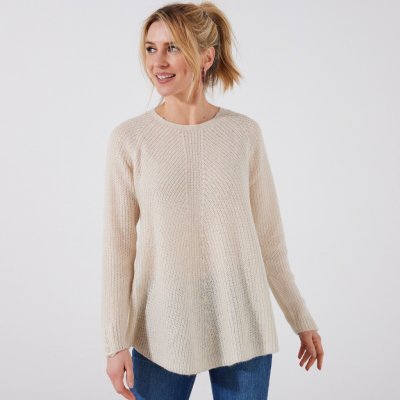 Blancheporte Rozšířený pulovr z anglického úpletu režná – Zboží Mobilmania