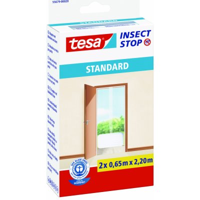 Tesa Insect Stop Síť proti hmyzu STANDARD, do dveří, na suchý zip, 2x 0,65 x 2,2 m bílá – Hledejceny.cz