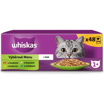 Whiskas mixovaný výběr v želé pro dospělé kočky 48 x 100 g