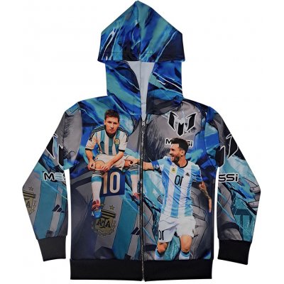 Mikina s kapuci na zip Messi Argentina – Zboží Mobilmania