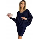 Helena šaty se třpytkami 402-1 tmavě modré – Zboží Mobilmania