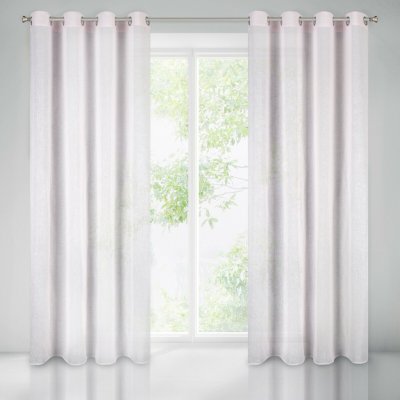 EUROFIRANY ZÁVĚS NA KROUŽCÍCH PAOLA 140X250 CM SVĚTLERŮŽOVÁ – Hledejceny.cz