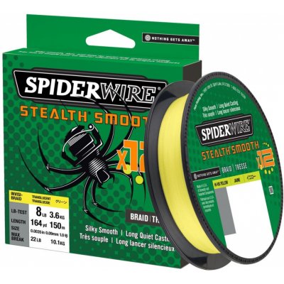 SpiderWire Šňůra Stealth Smooth12 HI-VIS Žlutá 150m 0,06mm 5,4kg – Zboží Mobilmania