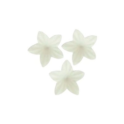 Dekorace oplatková - Květ mini 2 cm bílý, 50 ks
