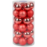 MagicHome Baňky Vánoce 30 ks 6 cm červené mix na vánoční stromeček – Hledejceny.cz
