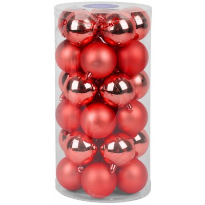 MagicHome Baňky Vánoce 30 ks 6 cm červené mix na vánoční stromeček – Hledejceny.cz