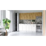 FRONTI Kuchyňská linka ALIMOS 240cm Dub artisan/Bílá – Hledejceny.cz