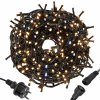 Vánoční osvětlení SPRINGOS LED pohádková světla 25,5 m teplá bílá s efektem blesku 300 LED vnitřní venkovní vánoční osvětlení IP44 girlanda světel