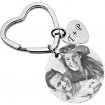 Přívěsek na klíče Ocelový Round se srdíčkovou karabinou AE 1111368 – Zboží Dáma