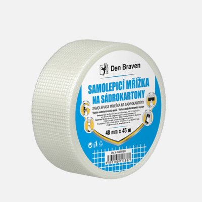 Den Braven Samolepicí mřížka na sádrokartóny, 48 mm x 153 m, bílá – Zboží Mobilmania