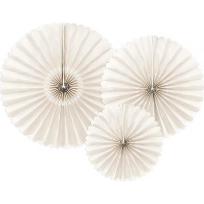 Dekorační rozety bílé 20-30 cm – Hledejceny.cz