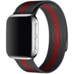 Bomba Módní Milánský řemínek pro Apple Watch Černá-červená-černá, Velikost ciferníku Apple watch: 38/40/41mm IW17-BLACK-RED-BLACK38MM – Zboží Mobilmania