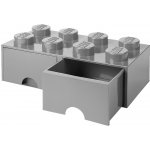 LEGO® úložný box 8 s šuplíkem 25 x 50 x 18 cm šedá – Zboží Dáma