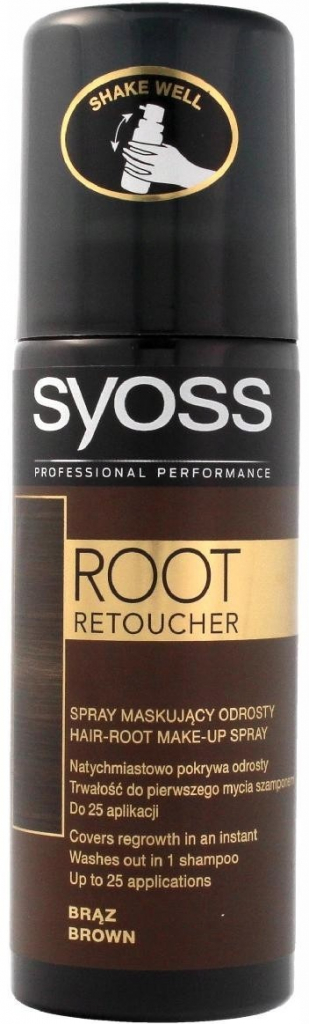 Syoss Root Retoucher hnědý sprej na odrosty 120 ml