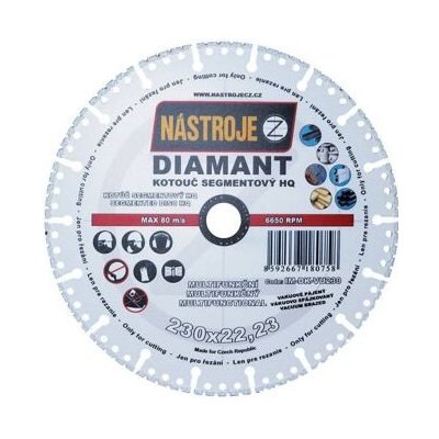 Nástroje cz Kotouč diamantový segmentový 230 x 3,2 x 22,2 mm IM-DK-VU230 – Zboží Mobilmania