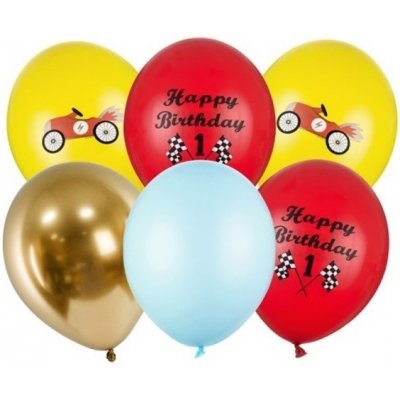 BALÓNKY latexové Happy Birthday Car mix 30 cm – Zbozi.Blesk.cz