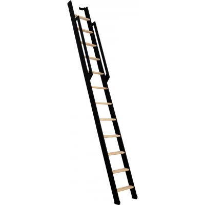 Minka STAIRS Přímé žebříkové schodiště Strong buk/černá, 12 schodů, 290 cm – Zboží Mobilmania