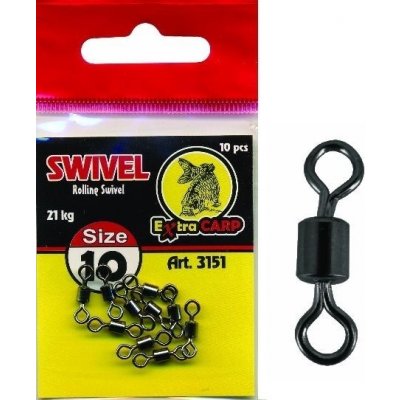 Extra Carp pevnostní obratlík Rolling Swivel vel.6 29kg 10ks – Hledejceny.cz